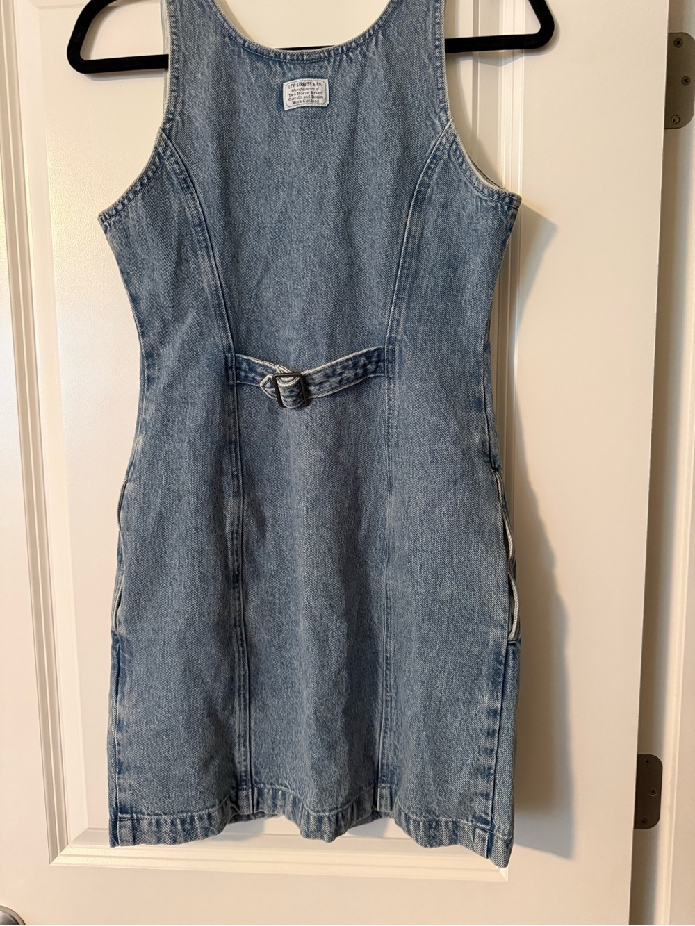Brand New Levi's Tuli Denim Women Mini Dress, S 100% Cotton, Pockets, Slim Fit - Picture 8 of 12